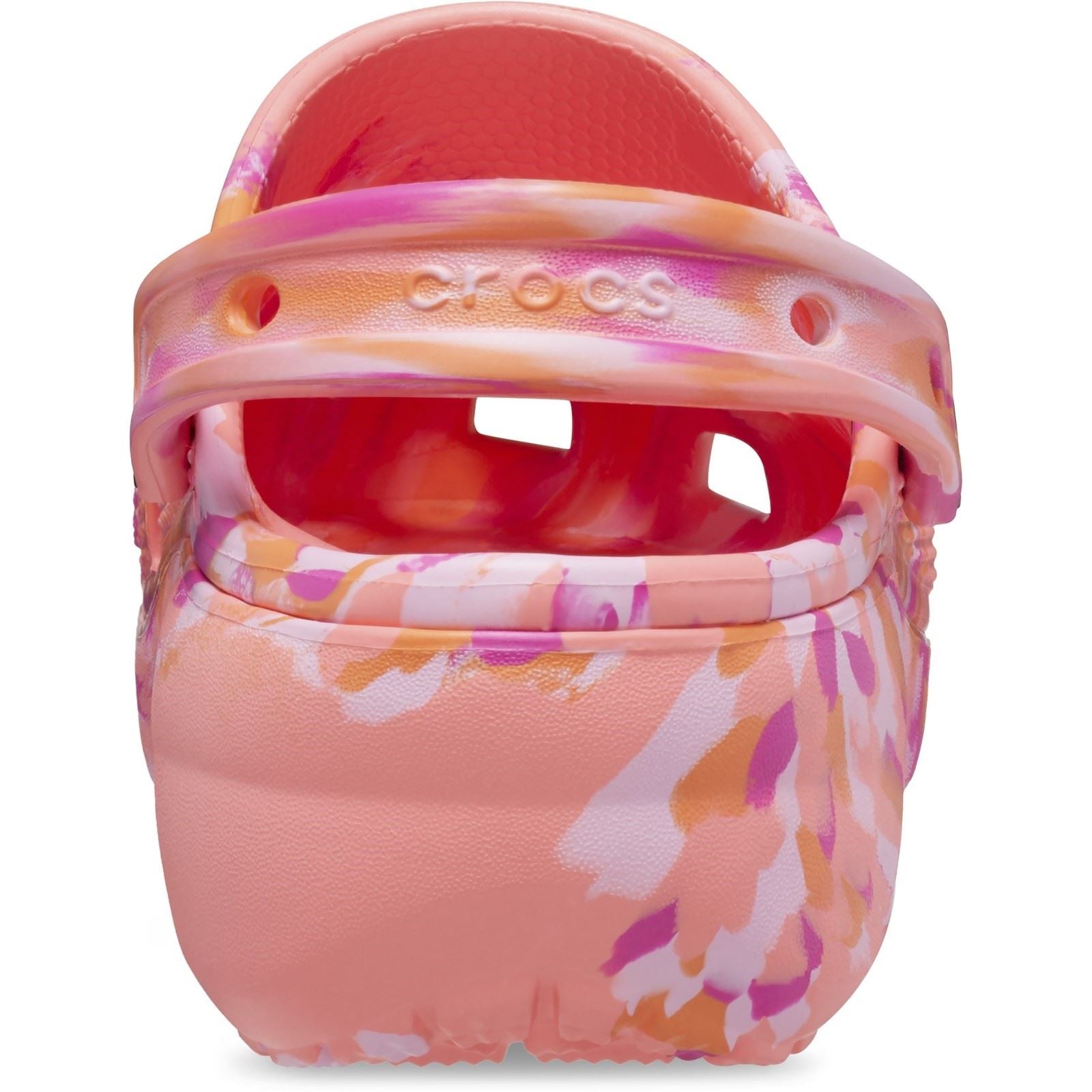 Crocs Women's Classic Platform Marbled Clog in Guava/Multi 4 to 8