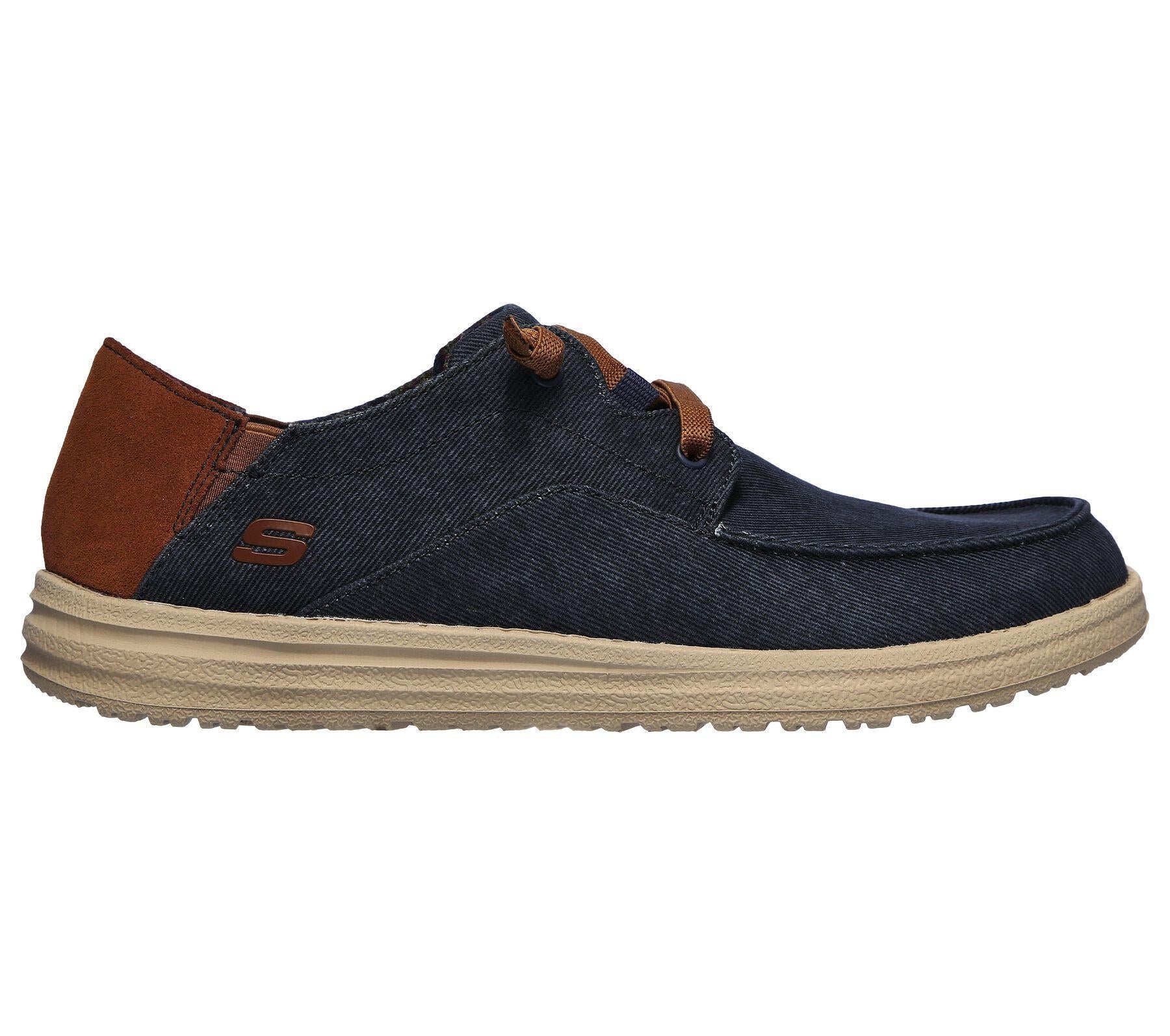 Skechers (210116) Men's Relaxed Fit: Melson - Planon Canvas Shoes in 2 Colours 8 to 13