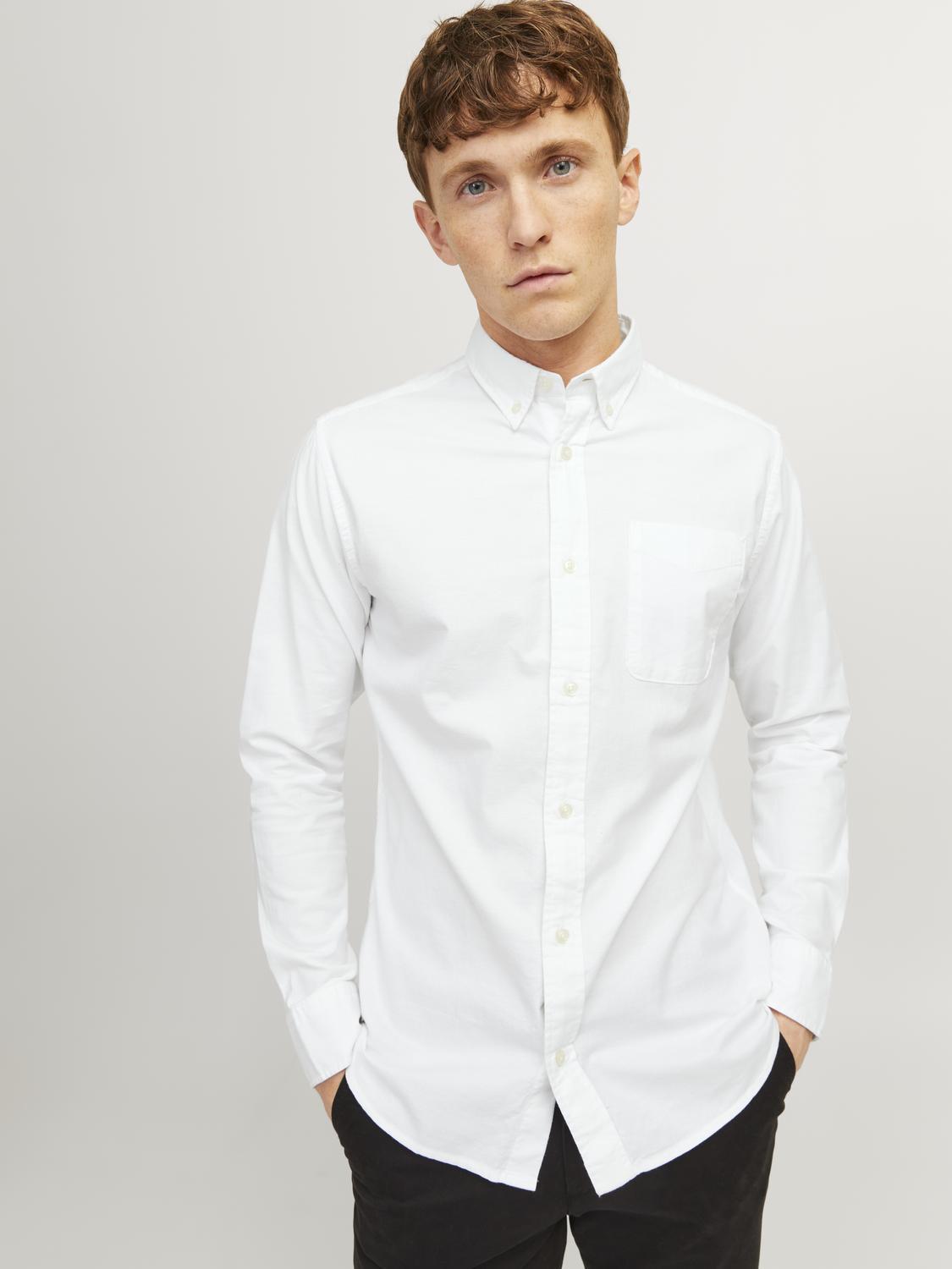 Jack & Jones Oxford Shirt With Long Sleeves For Men (JPRBLUBROOK) in 8 Colours, L-XL