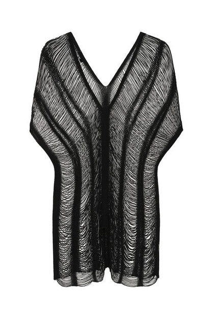 Banned Apparel Gothic Mesh Top Black Sheer Layering