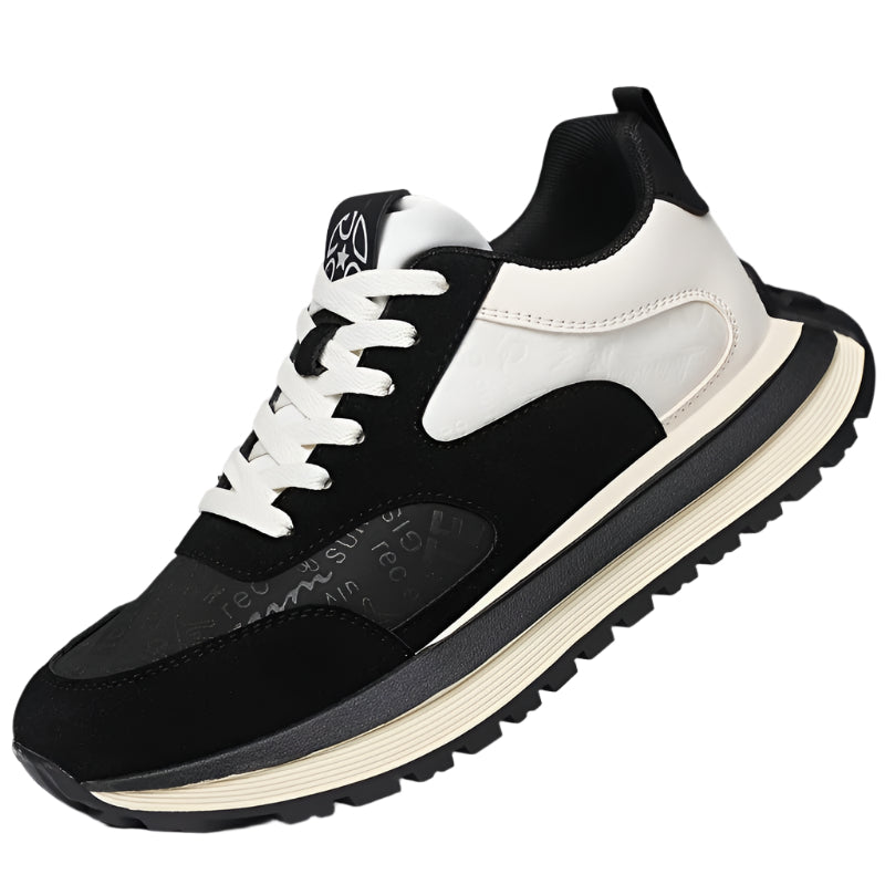 Comfortable Men's Casual Lace-Up with Embossed "TEAM" Design Sneakers