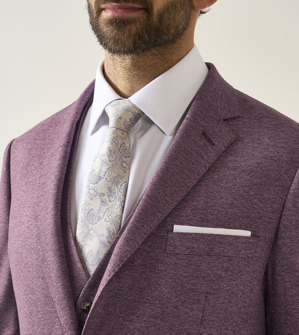 Skopes Jodrell Suit Tailored Fit Jacket For Men in Berry, 34S-62L