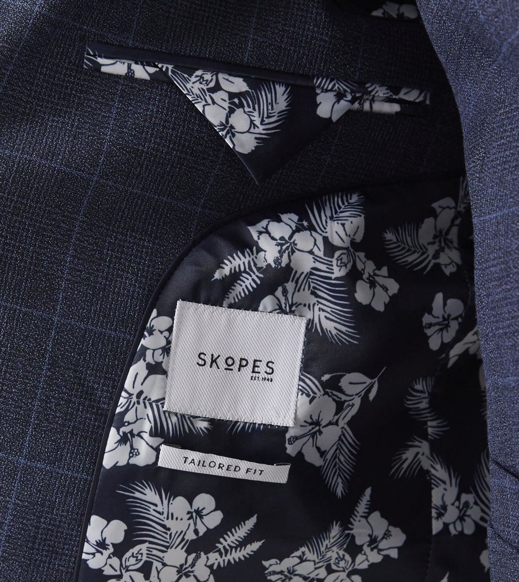 Skopes Tailored Fit Men's Anello Suit Jacket in Blue 34 to 62