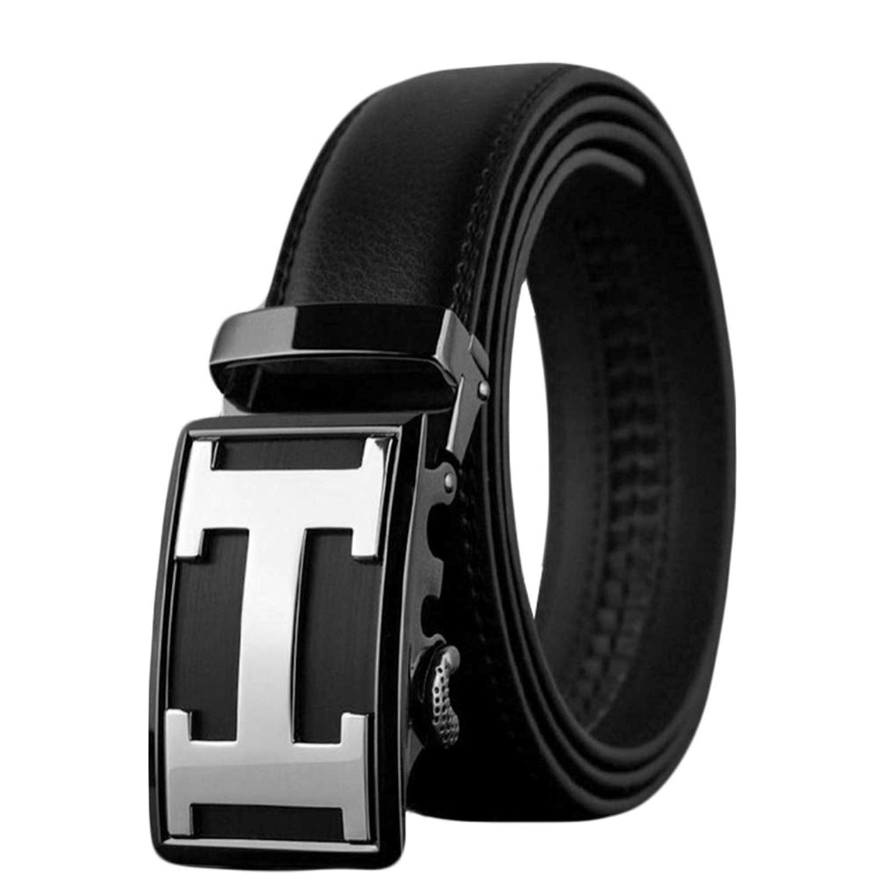 Ceinture à cliquet en cuir QHA pour homme, boucle automatique, largeur 35 mm, Q37