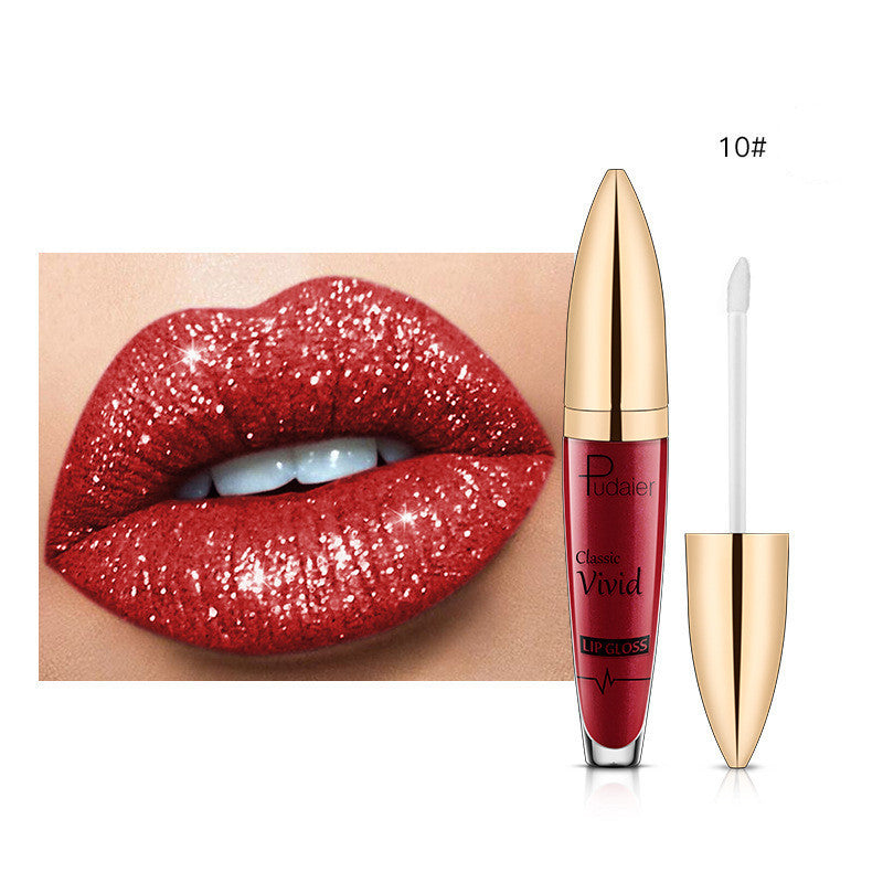 Pudaier Glitter Flip Matte Shimmer Lip Gloss