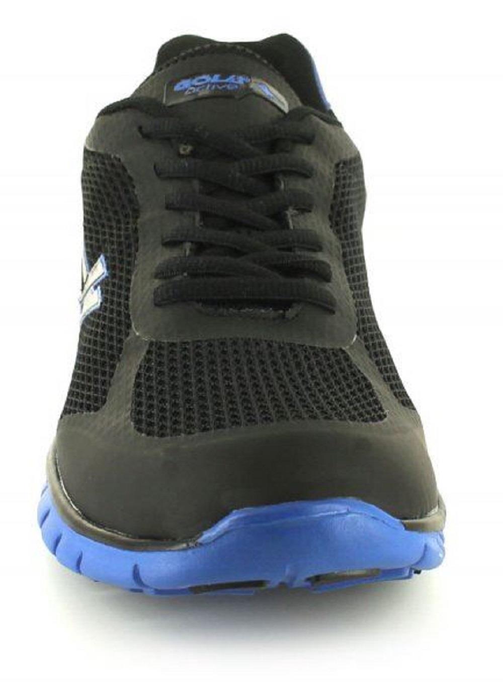 GOLA LIGHT WEIGHT RELAXED FIT BREATHABLE RUNNING TRAINERS IN BLACK/BLUE IN SIZE UK7 TO UK15