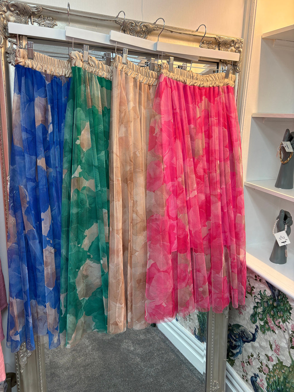 Luxtyle Floral Net Maxi Skirt – One Size Fits 8-16