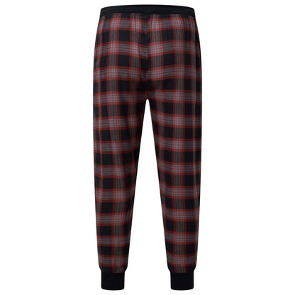 Lucky Brand Mens Pyjama Set Crew Neck Flannel Pants Cotton Lounge Sleepwear - QHA UK
