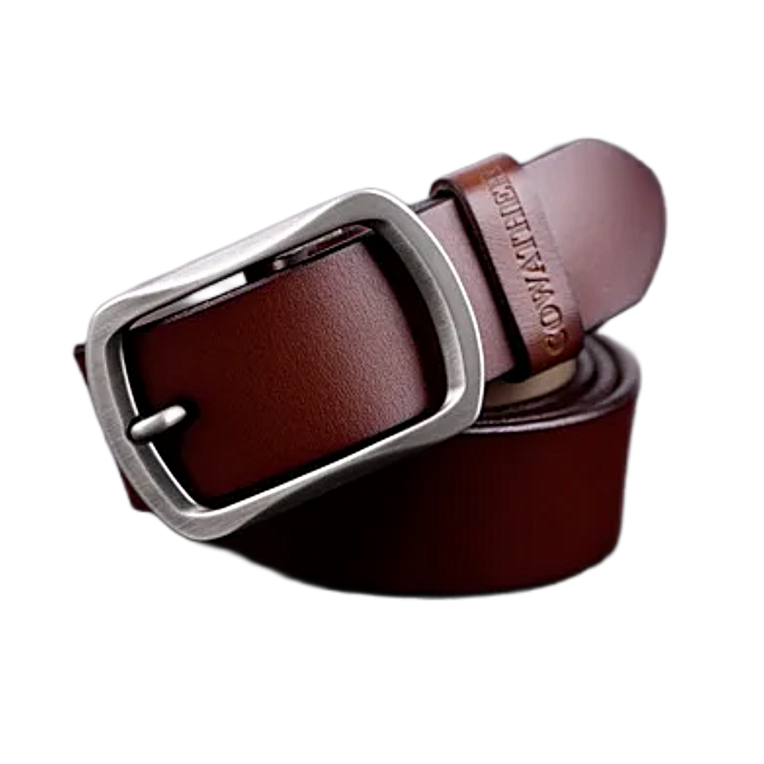 Mens Genuine Cowhide Leather Belt Vintage Pin Buckle 100–150cm XF001