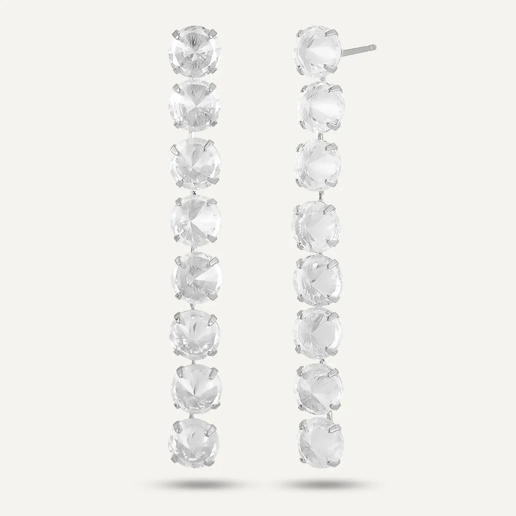 Elizabeth Crystal Post Drop Earrings - SALE