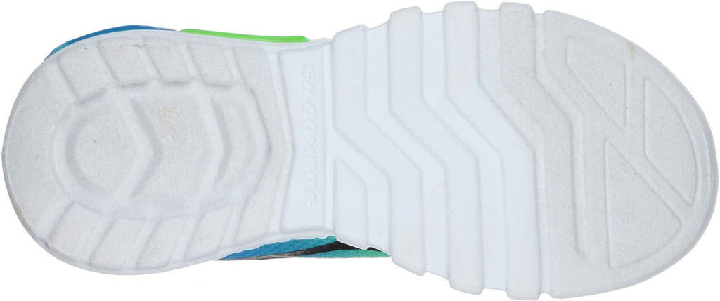 Skechers S Lights Flex-Glow Dezlo Touch Fastening Trainer Childrens Sports in Black/Blue/Lime