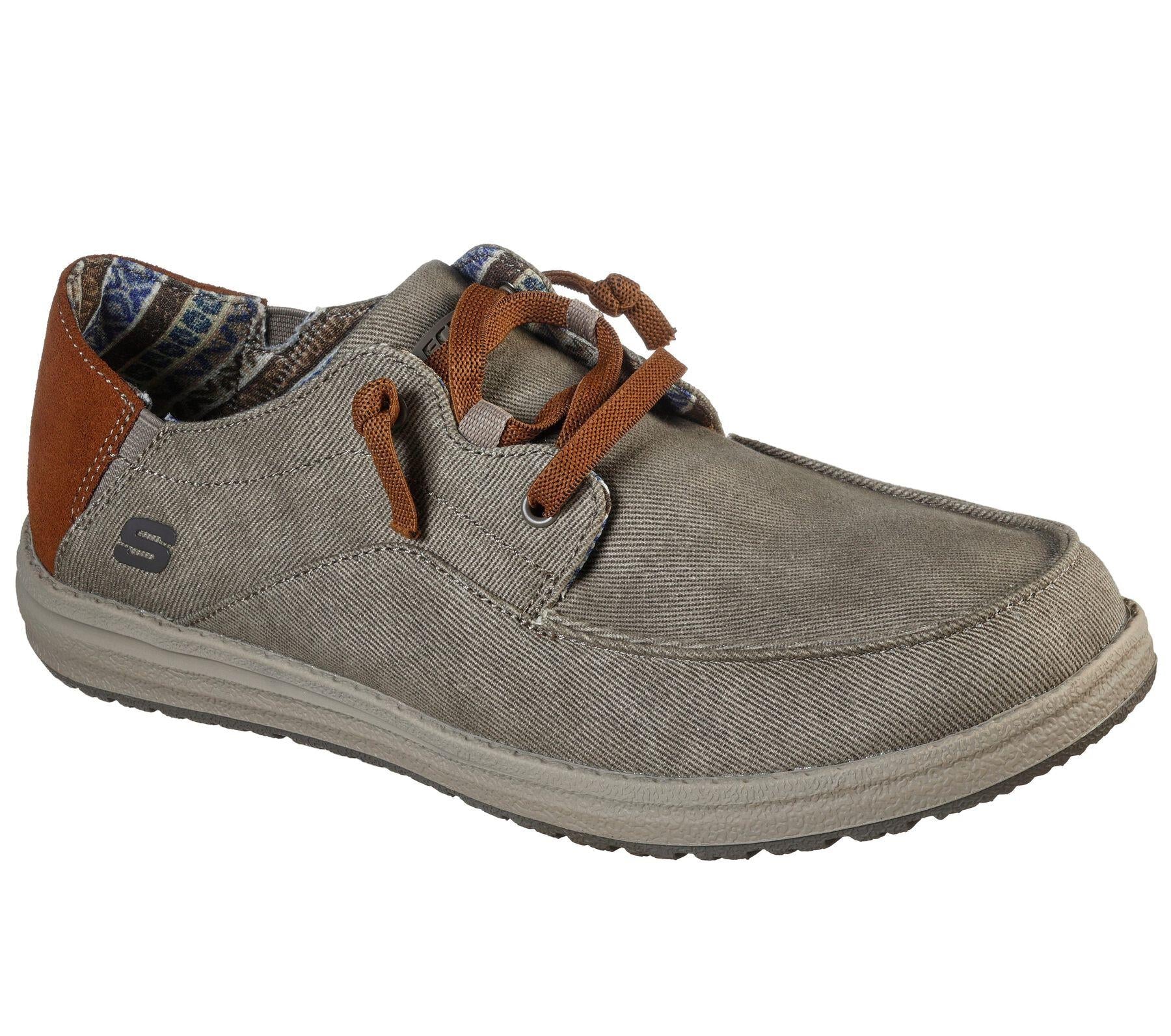 Skechers (210116) Men's Relaxed Fit: Melson - Planon Canvas Shoes in 2 Colours 8 to 13