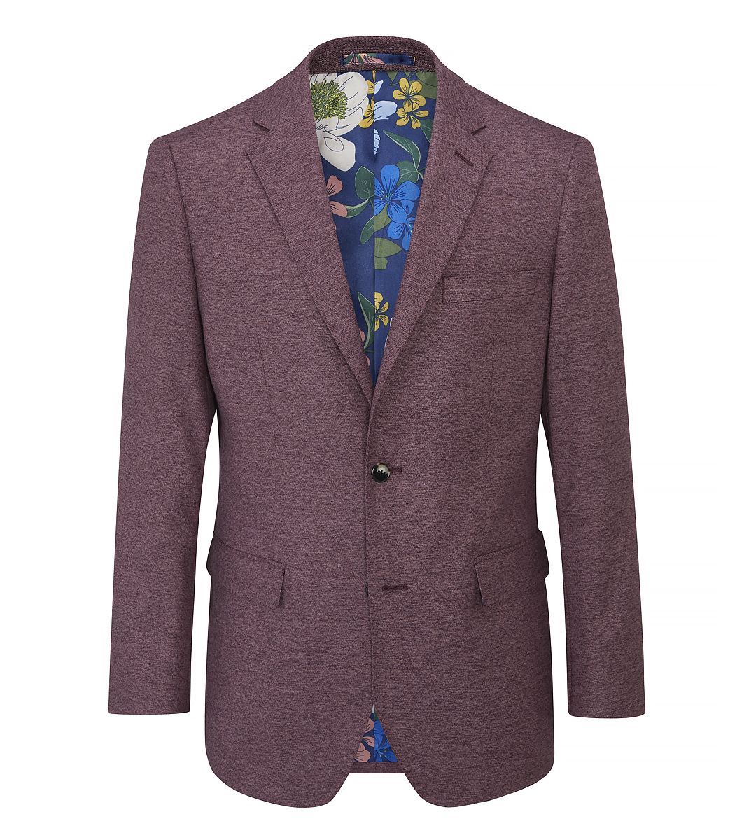 Skopes Jodrell Suit Tailored Fit Jacket For Men in Berry, 34S-62L
