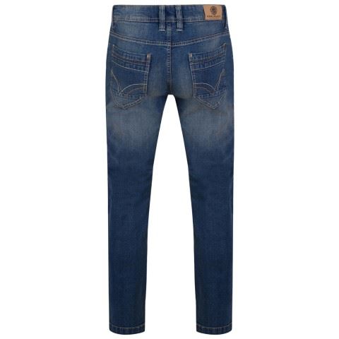 KAM Mens Regular Stretch Mid Blue Jeans (Harper)