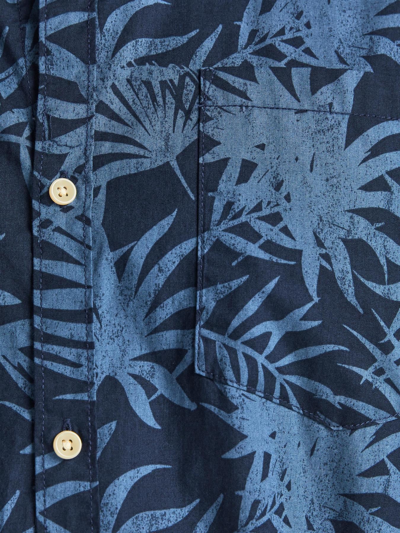 Jack & Jones Big & Tall Fit Size Men's Pure Cotton Floral Shirt in Size 2XL-6XL, 2 Colours