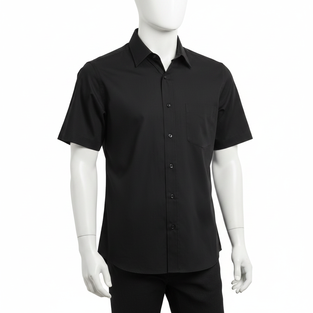 Double Two Men's Classic Cotton Blend Short Sleeve Shirt 6 Colours 14.5–23"