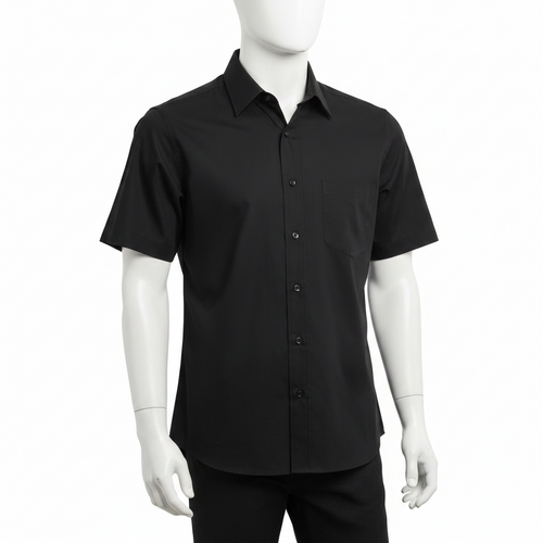 Double Two Men's Classic Cotton Blend Short Sleeve Shirt 6 Colours 14.5–23"