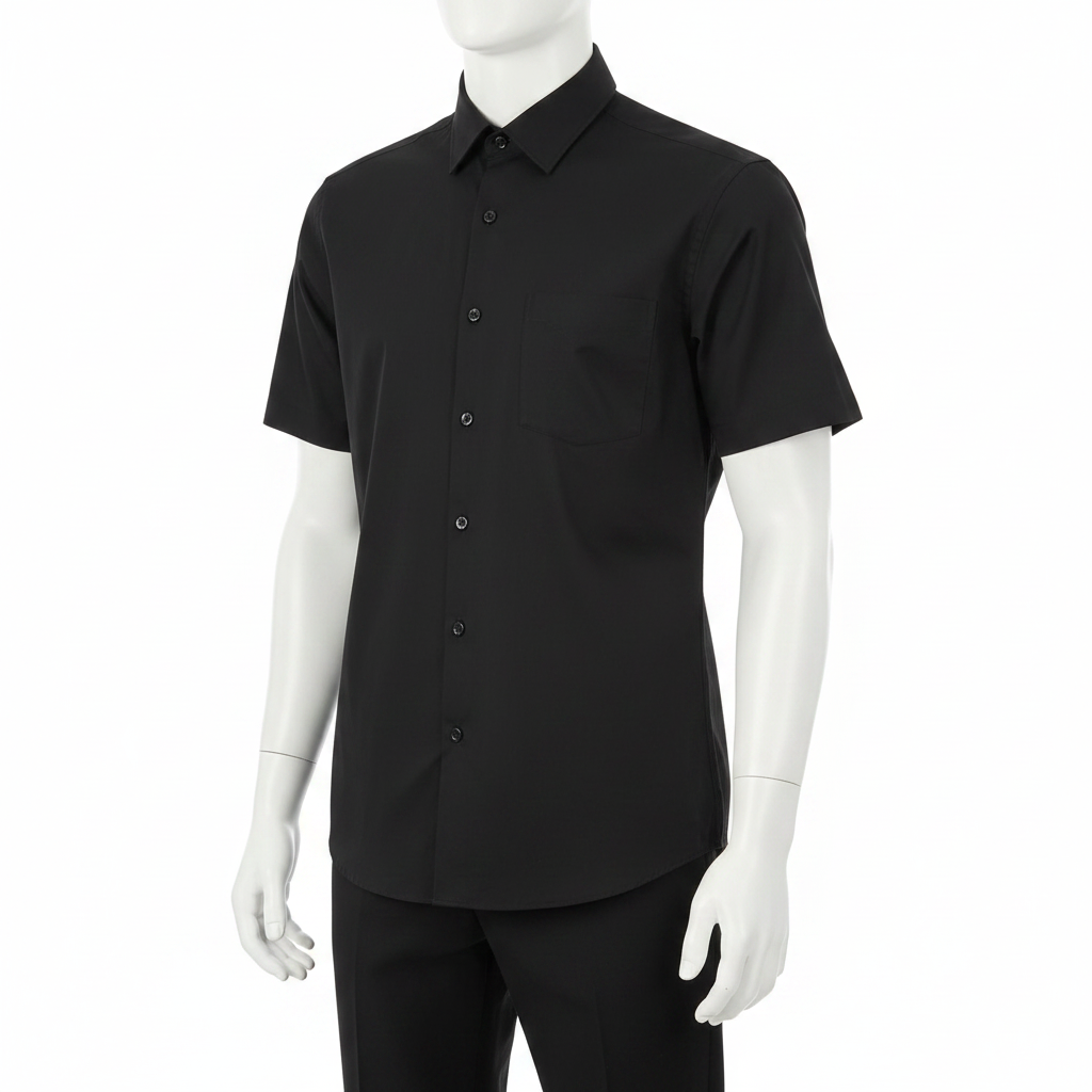 Double Two Men's Classic Cotton Blend Short Sleeve Shirt 6 Colours 14.5–23"