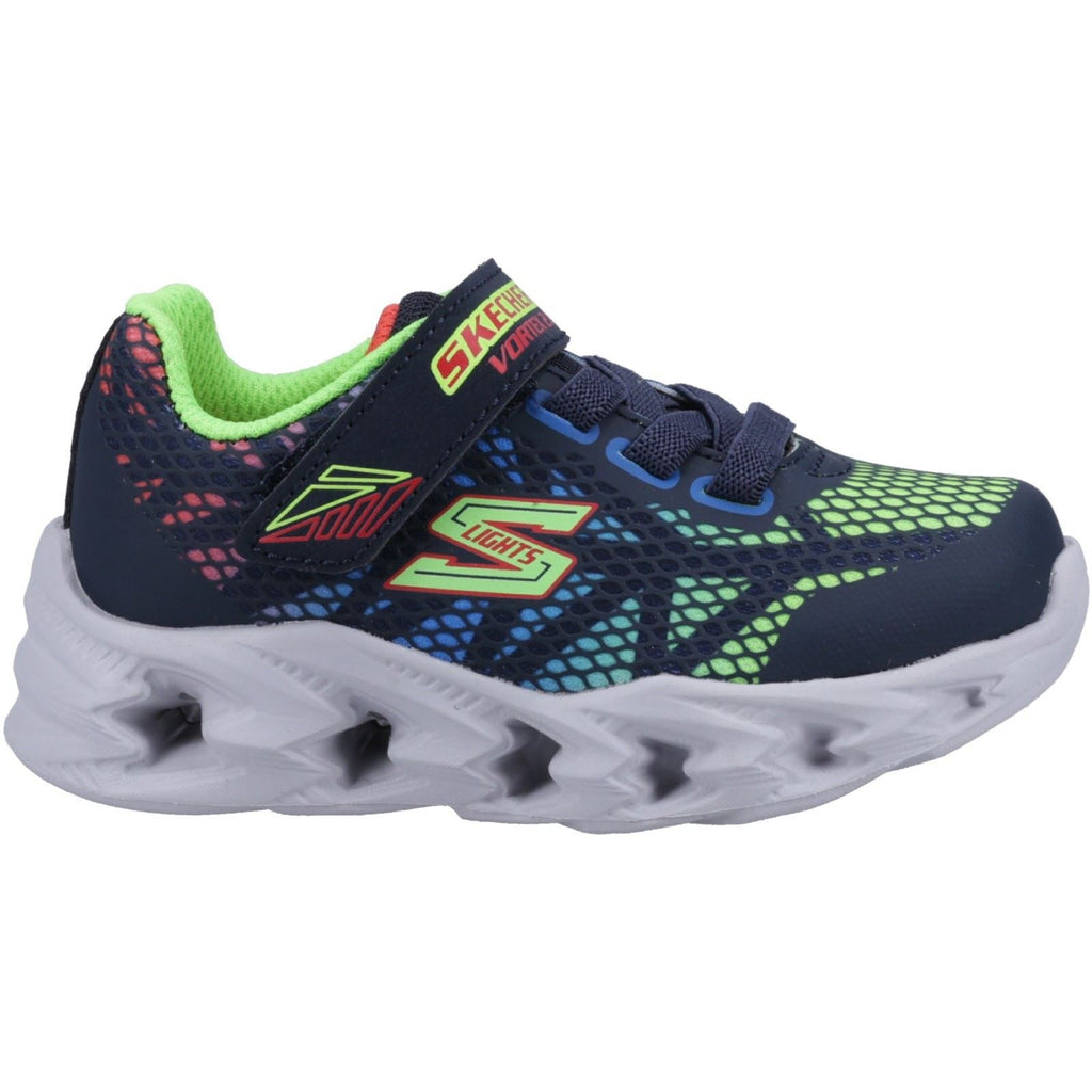 Skechers (GAR400602N) Boy's Vortex 2.0 Trainers in Navy/Multicoloured 4 to 9