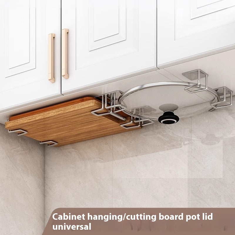 Kitchen Rack Punch-free Wall Hanging Pot Storage Rack