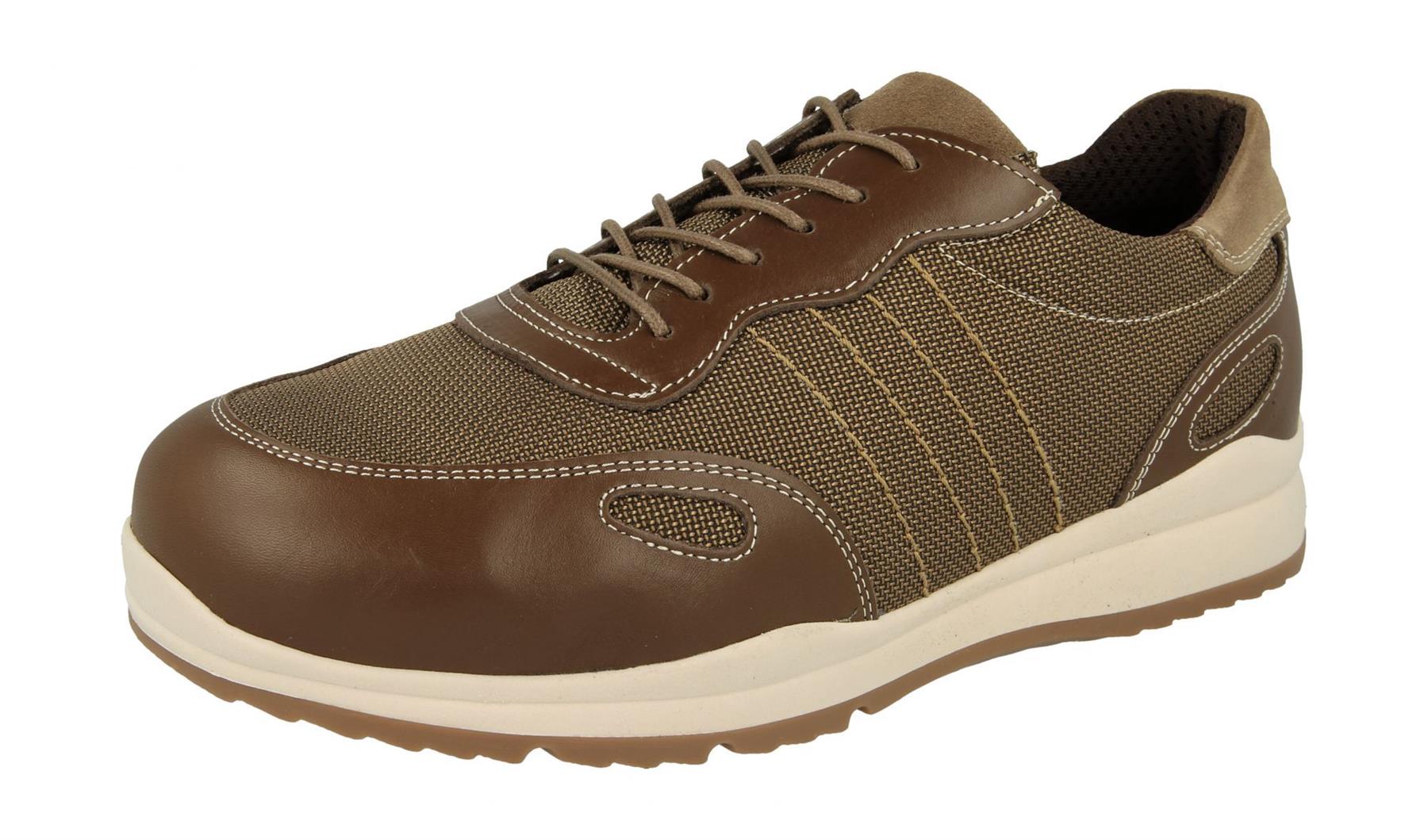 Men'S Casual Shoes (Dawson)2V Wide Fit By Db Shoes in Tan