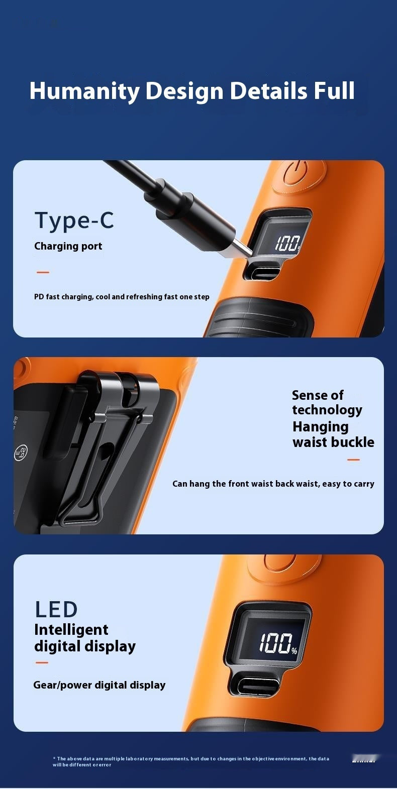 Waist Hanging Fan Portable Summer Heat Relieving Construction Site Charging Refrigeration Endurance