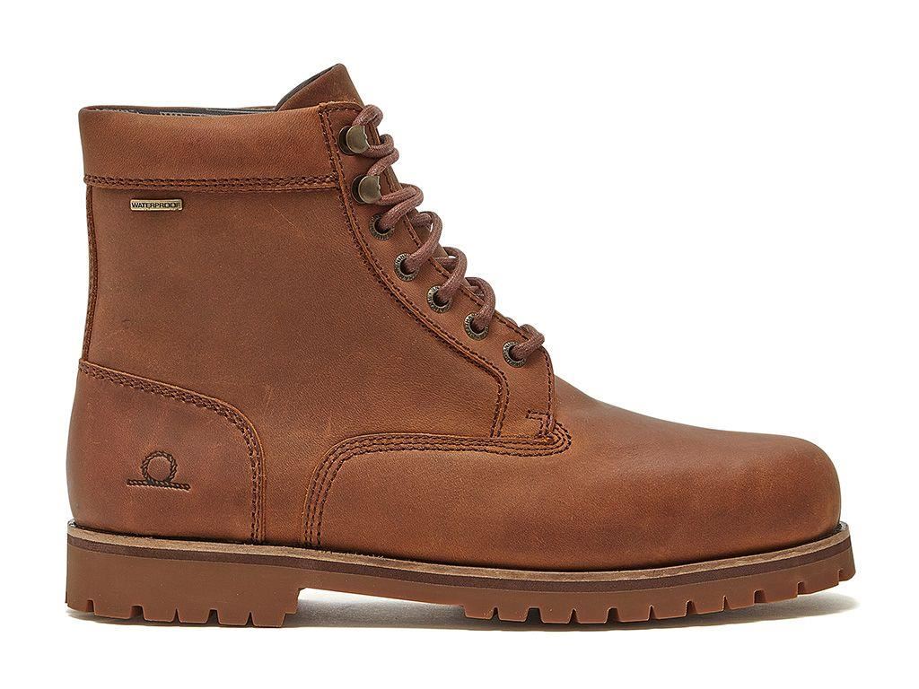 Chatham Men's Standen Leather Ankle Boots in Walnut 6 to 12