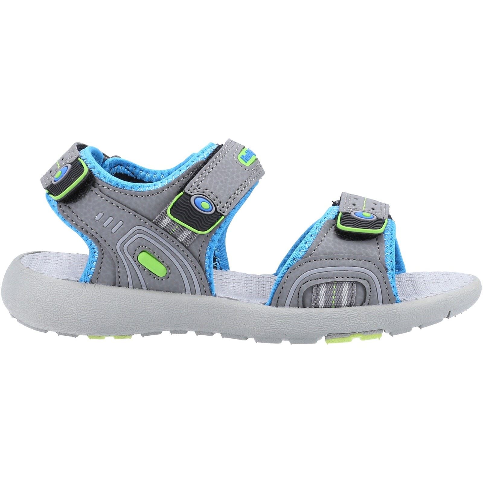 Hush Puppies Mario Quarter Strap Sandal Boys Shoes in Grey