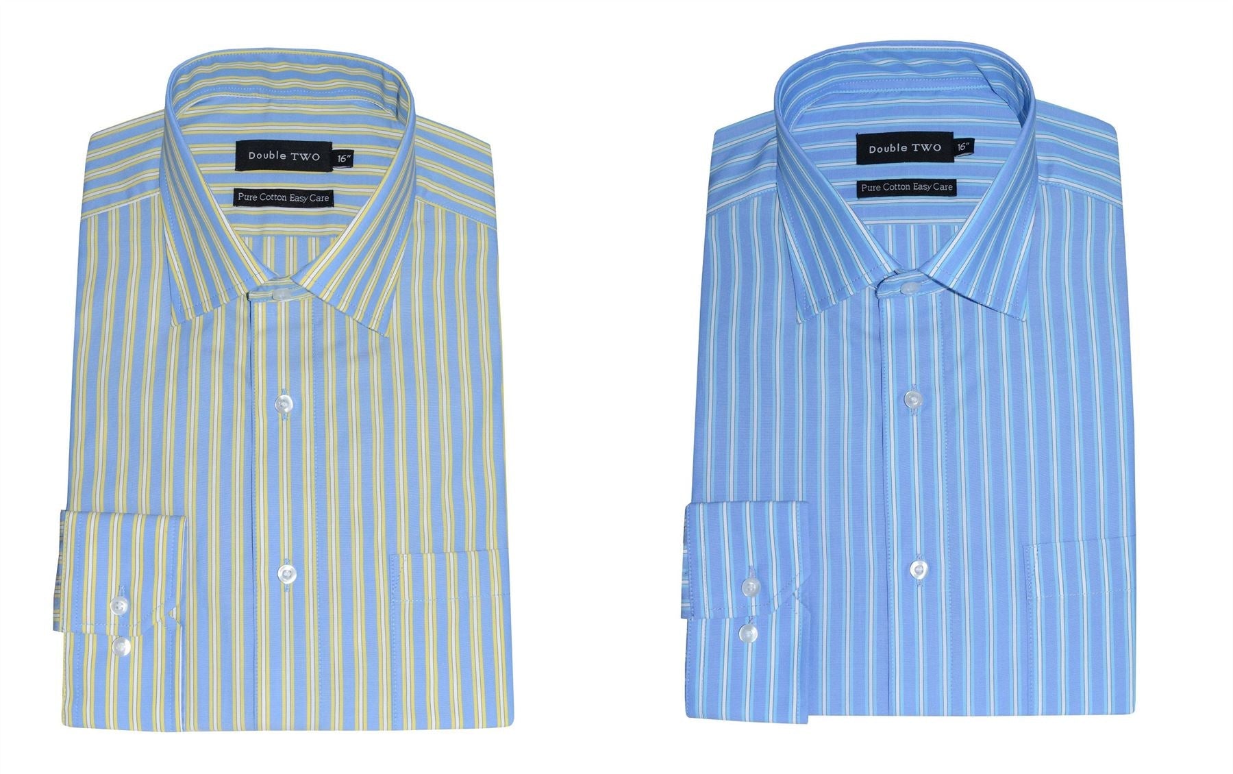 Double Two Pure Cotton Easy Care Striped Formal Shirt(3654)