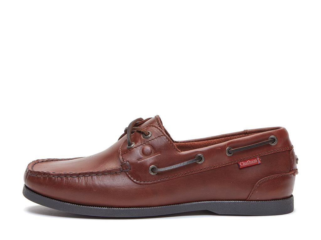 Chatham Mens Galley II Burgundy  Premium Leather Boat Shoes