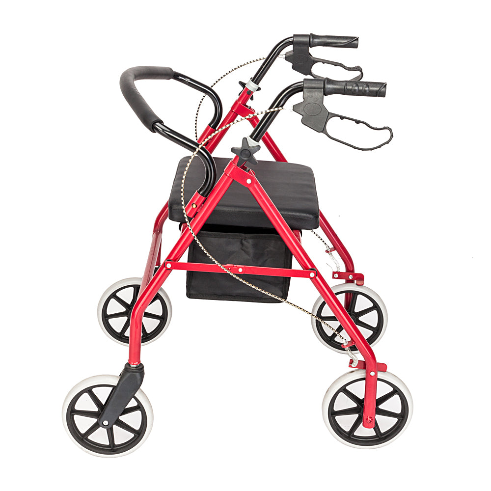 Ultra Lightweight Folding Rollator Walker – Adjustable, Portable Aid for Elderly