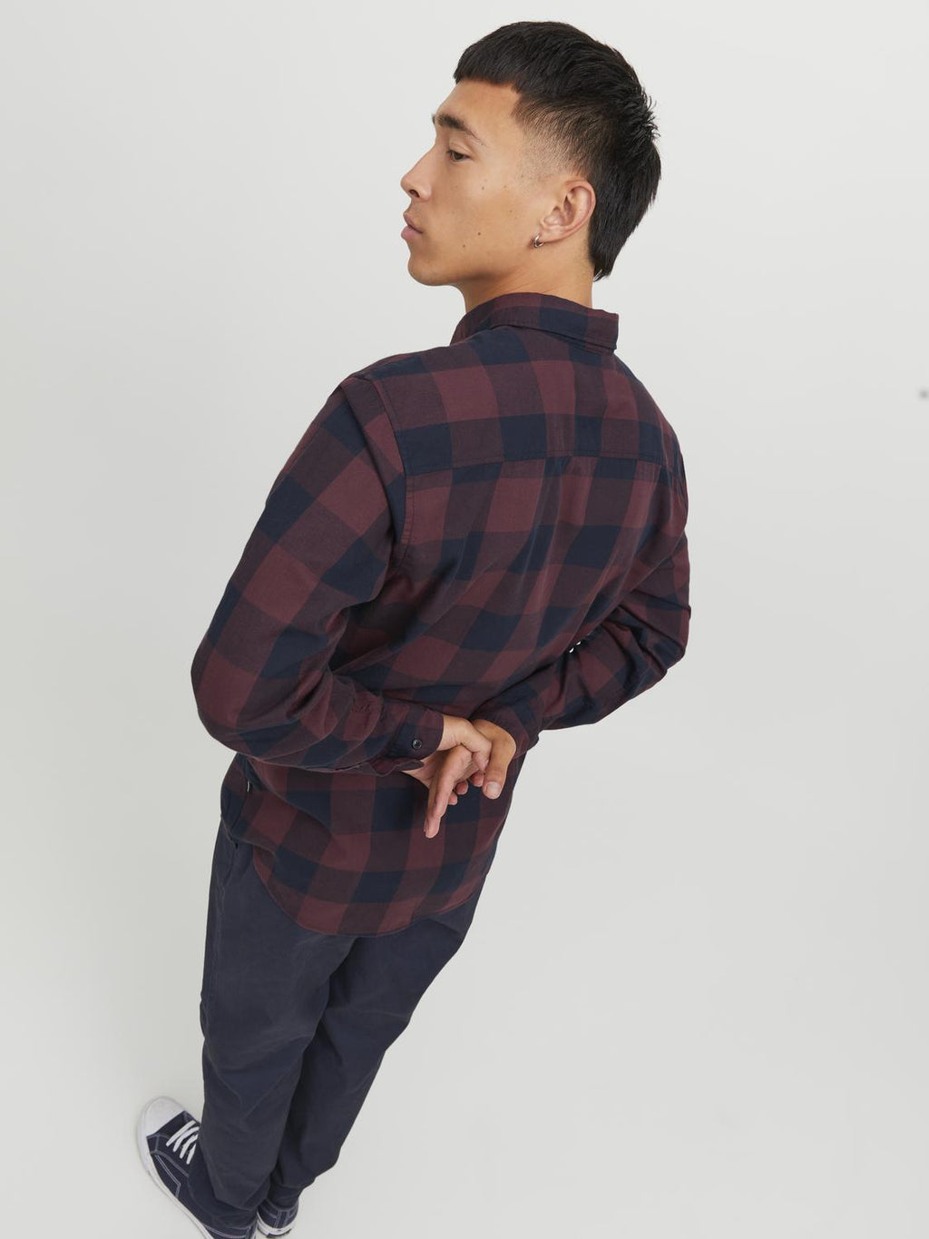 Jack & Jones Twill Checked Shirt With Long Sleeves For Men (JJEGINGHAM) in 5 Colours, L-XL