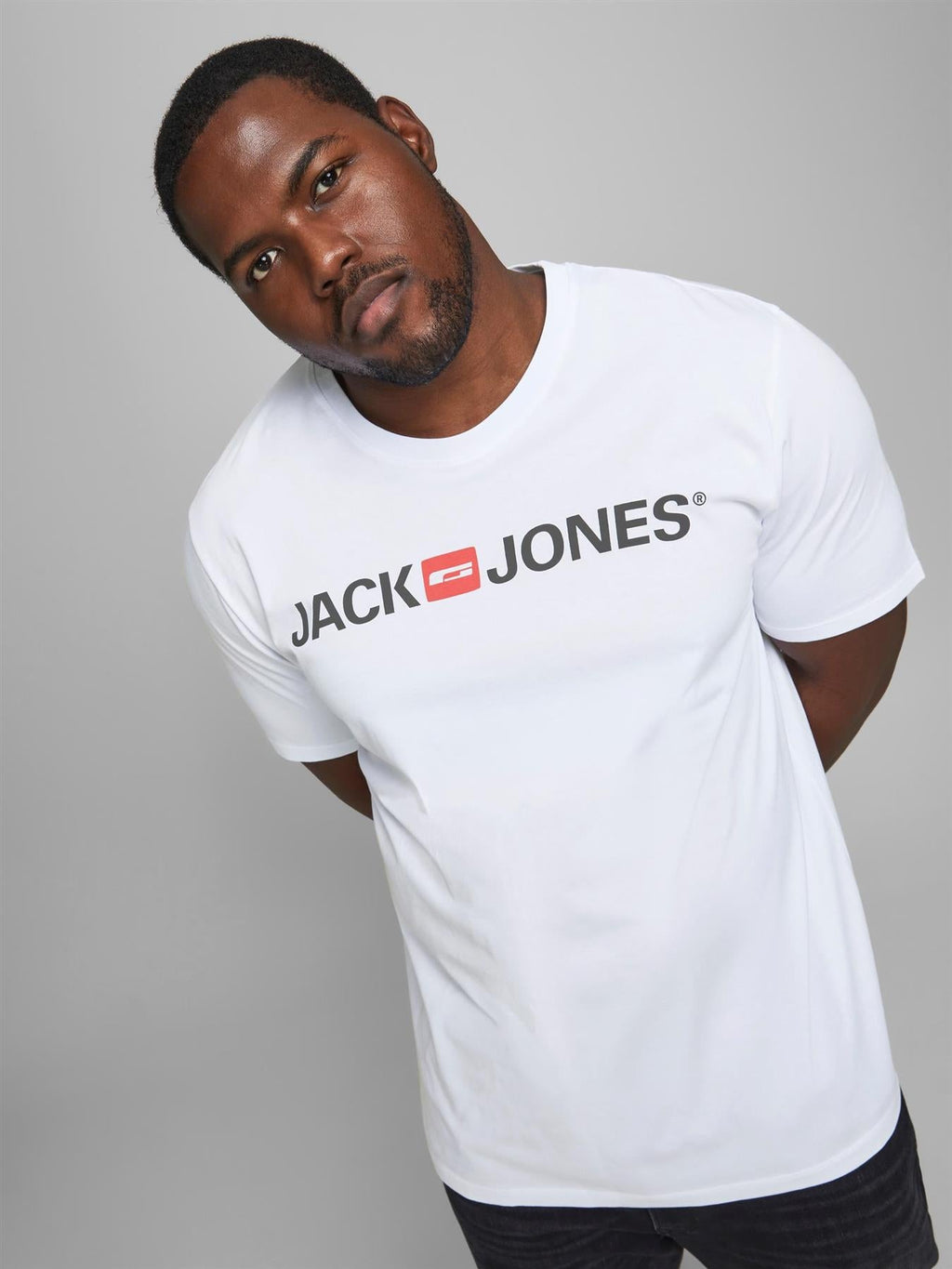Jack & Jones Mens Plus Corp Logo Printed Tee