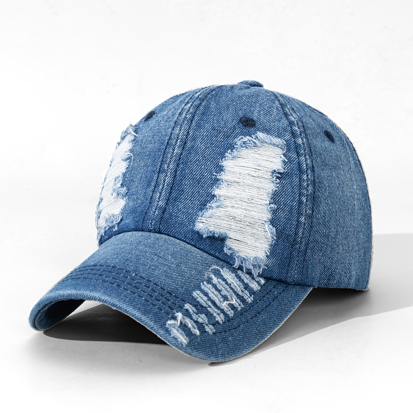 Double-Sided Large Hole Street Style Patchwork Color Stitched Dad Cap