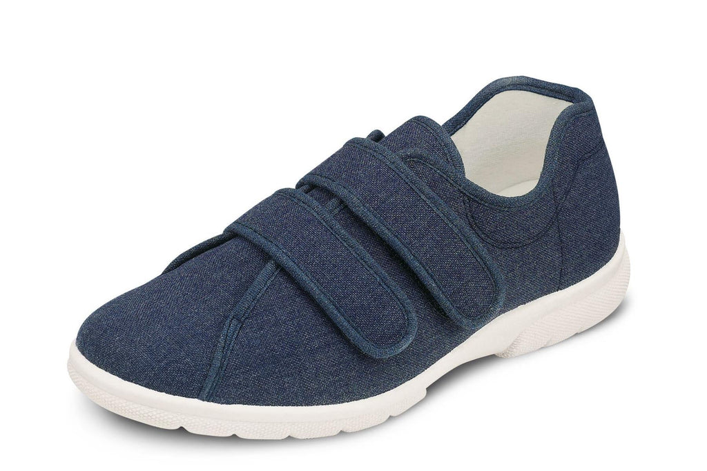 Men'S Canvas / Summer Shoes (Harris)2V Wide Fit in Navy by DB Shoes in Navy