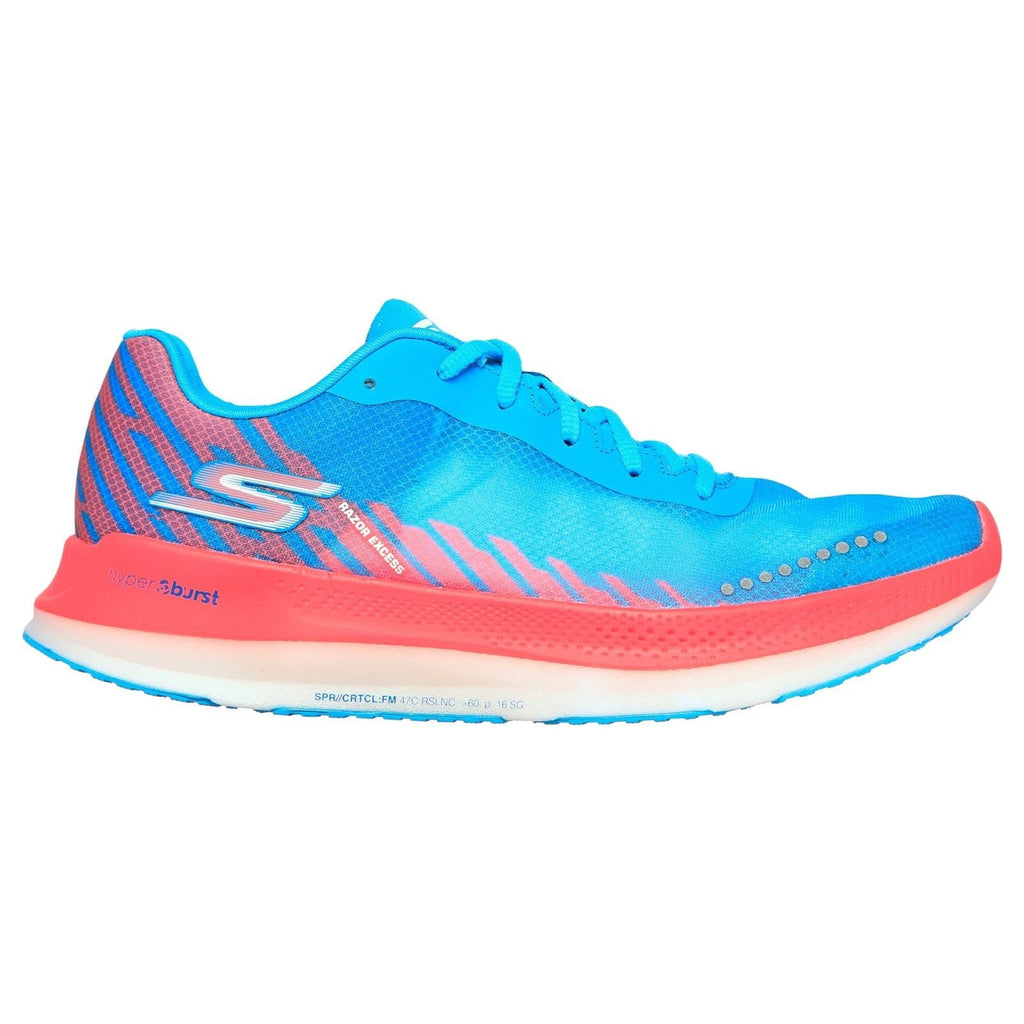 Skechers (GAR172004) Women's Go Run Razor Excess Sports Shoes in Blue/Coral 3 to 8