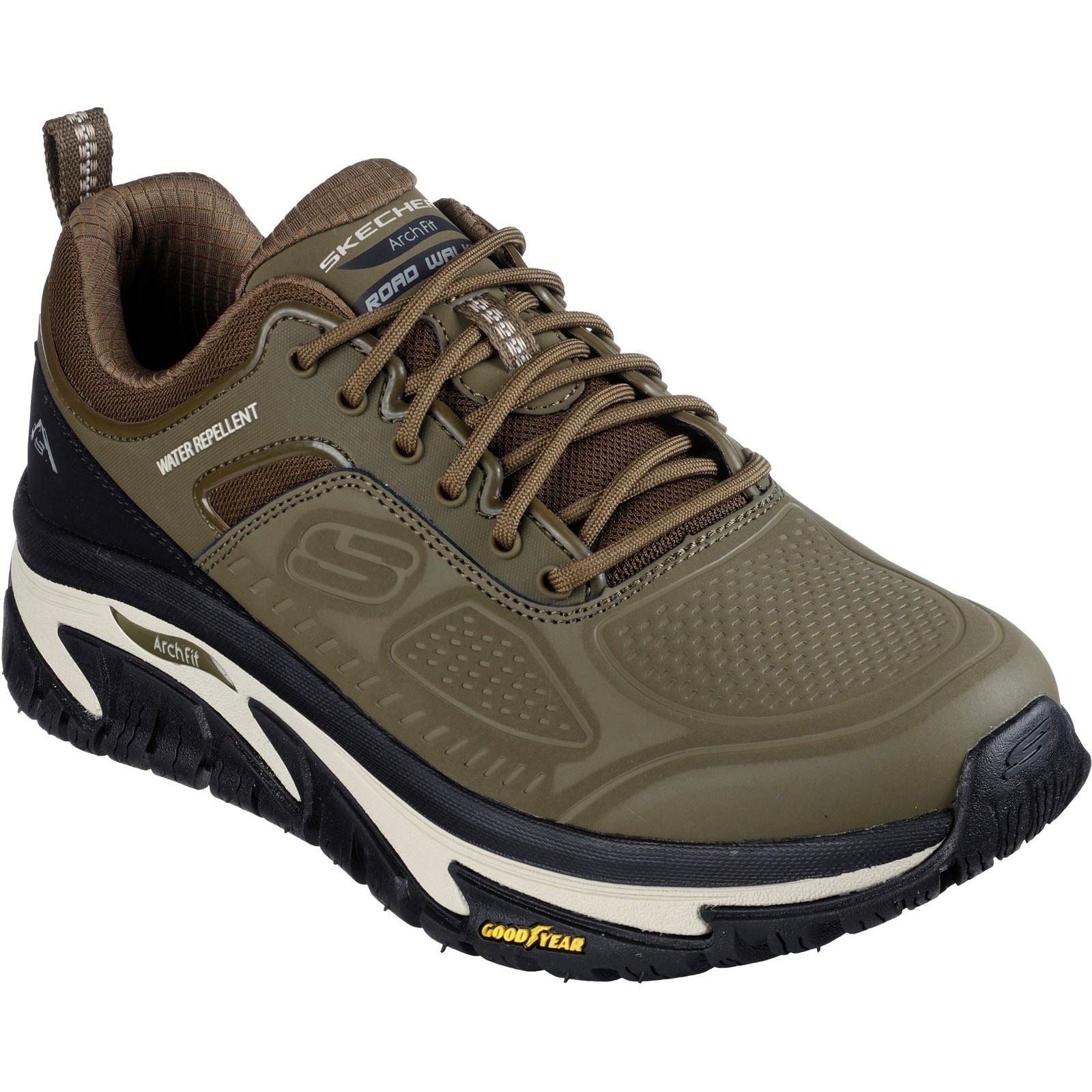 Skechers (GAR237333) Men's Relaxed Fit: Arch Fit Road Walker - Recon Boot in Olive/Black 6 to 12