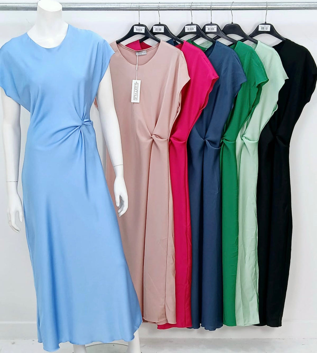 Luxtyle Knot Detail Dress – One Size Fits 8–14