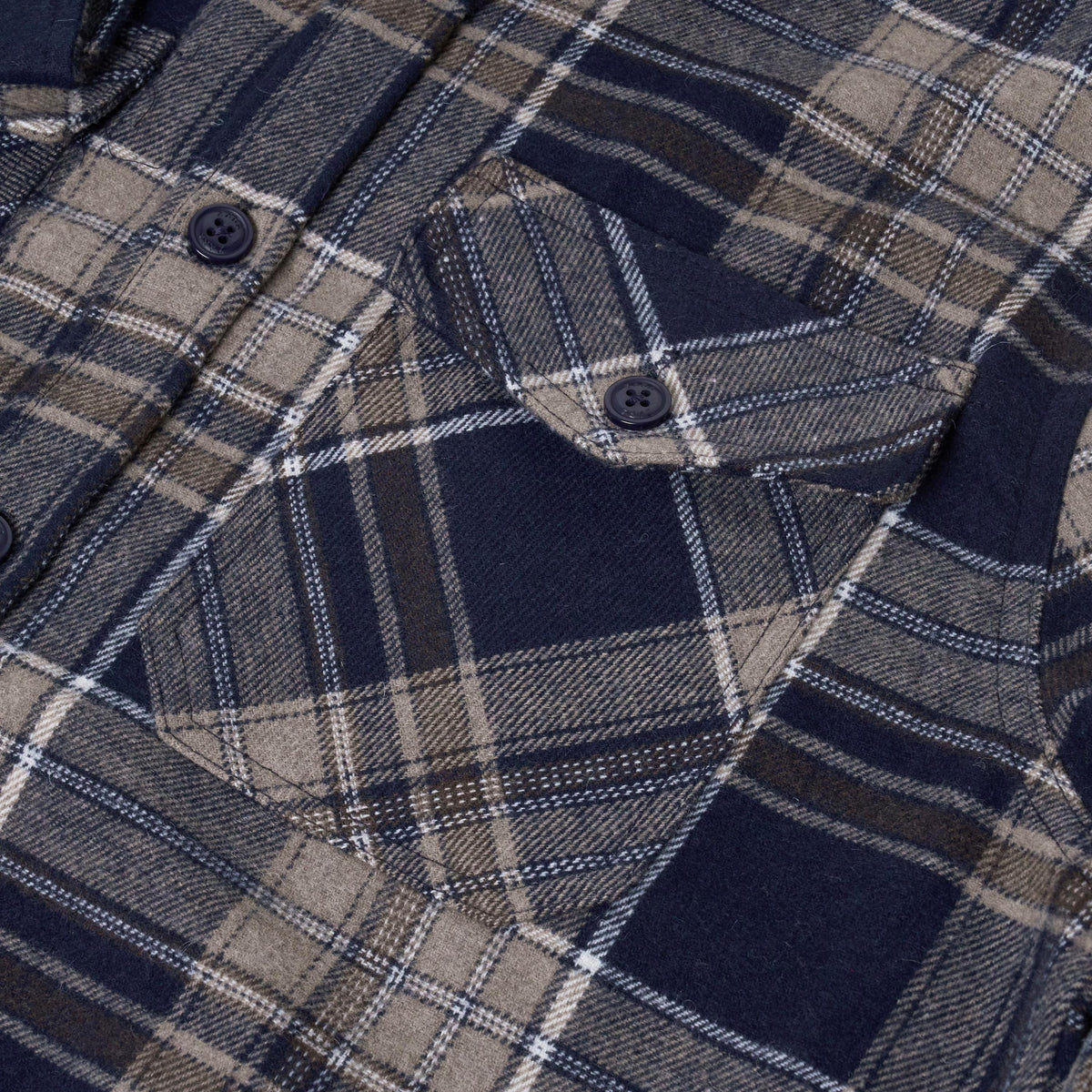 Ex-Chain Store Men's Brushed Cotton Check Overshirt | Long Sleeve Regular Fit | S-2XL