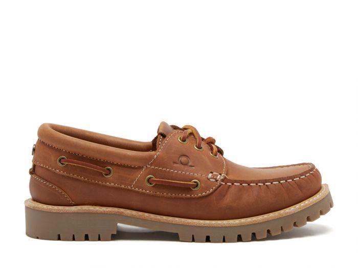 Chatham Mens Sperrin Waterproof Leather Boat Shoes in Tan