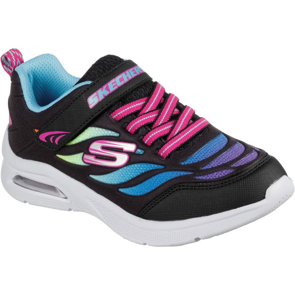 Skechers (GAR302345L) Childrens Sports Microspec Max Airy Color Shoes in UK 1.5 to 13.5
