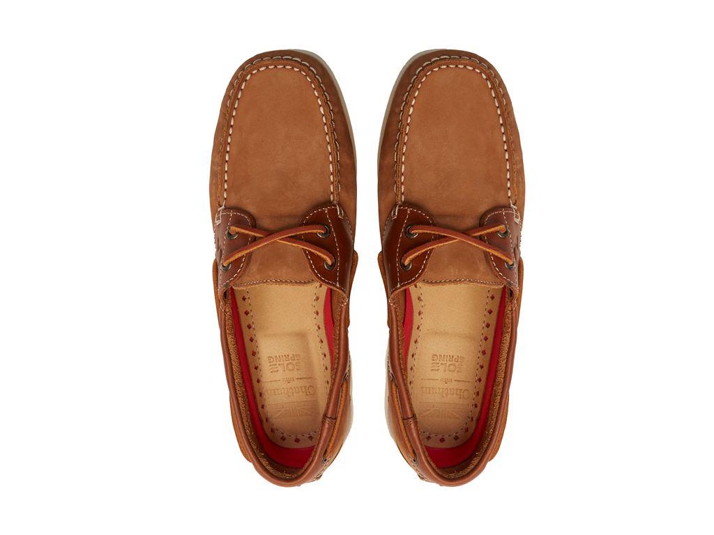 Chatham Mens Galley II Tan  Premium Leather Boat Shoes