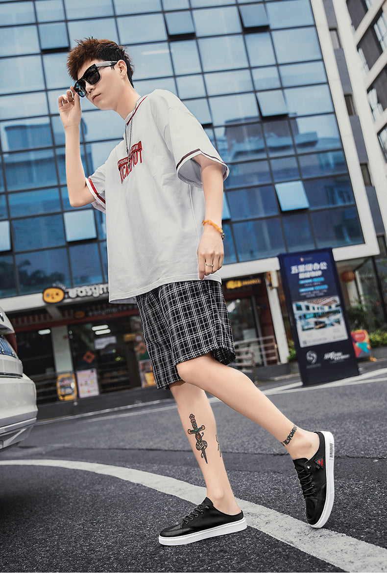 Men's Summer Wear Breathable Deodorant Slip-on Lofter Half Slippers Casual Sports Heel-free Fashion Shoes