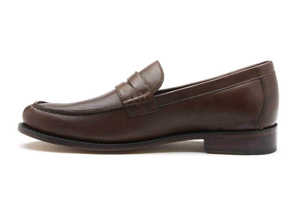 Chatham Mens McQueen Brown Premium Leather Penny Loafers
