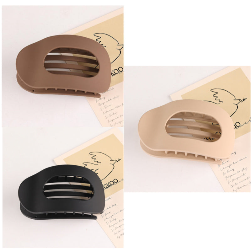 Flat Oval Barrettes Back Head Updo Hair Claw