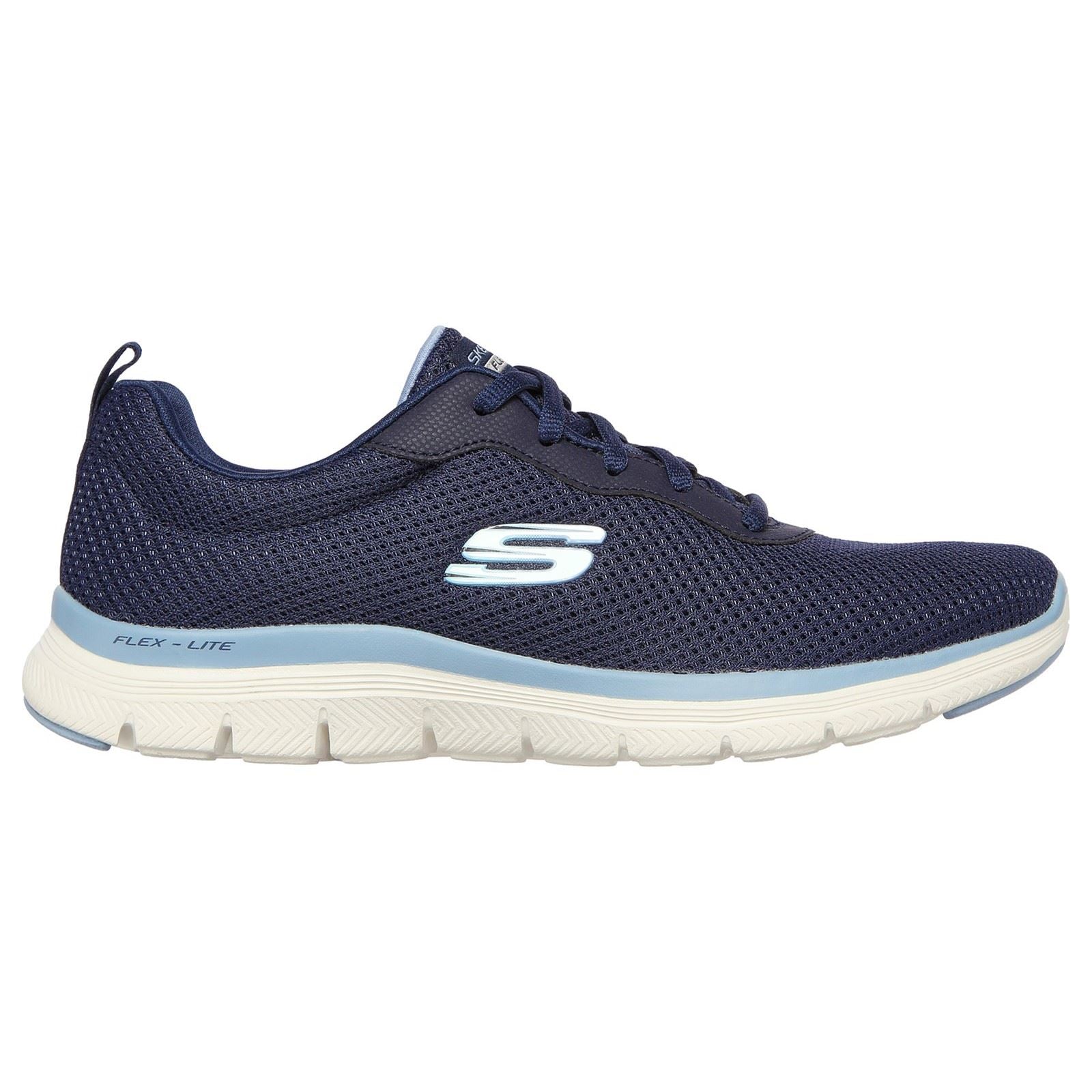 Skechers (GAR149303W) Ladies Sports Flex Appeal 4.0 Brilliant View Wide in UK 4 to 8
