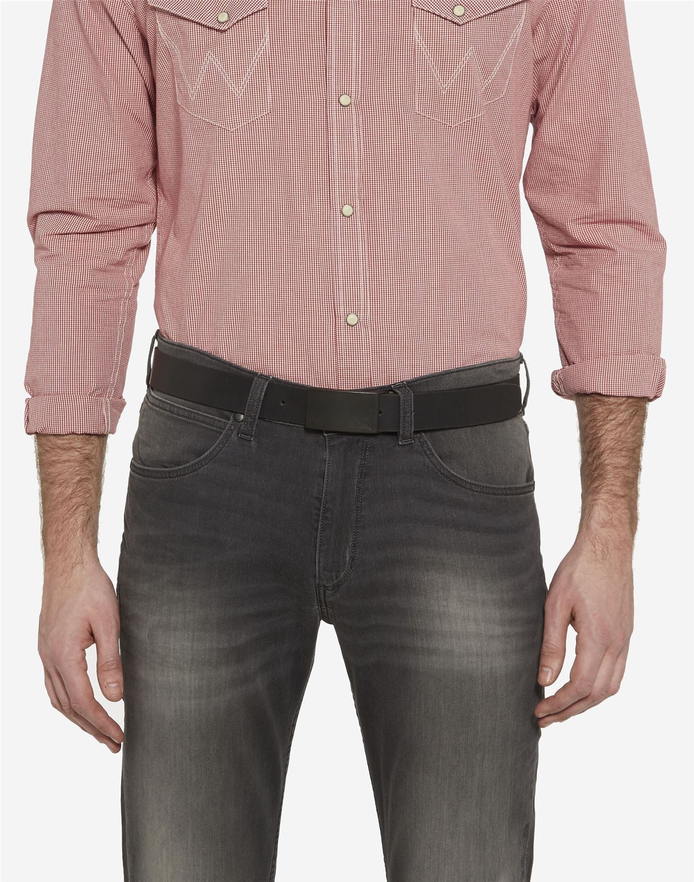 Wrangler Plain Buckle Cut to Fit Belt in Black Size XS to 3XL