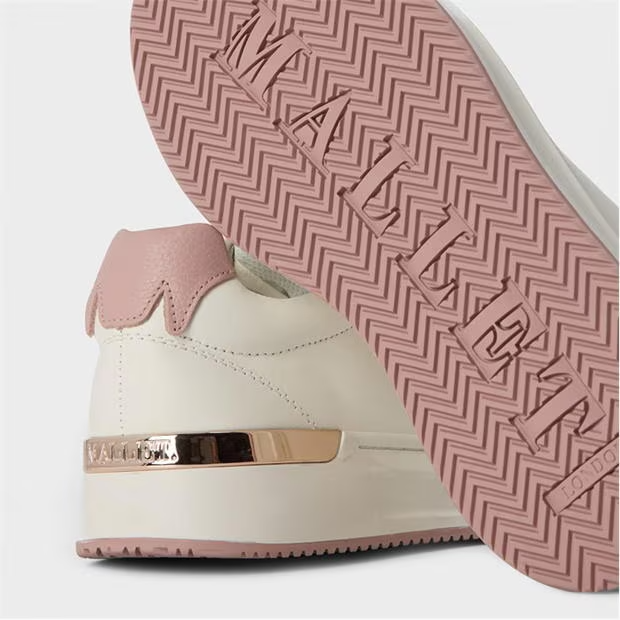 Mallet GRFTR Low Trainers Women’s White Pink Leather Sneakers