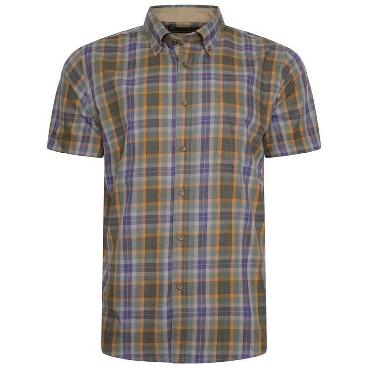 KAM Casual Short Sleeve Check Shirt for Mens KBS6282 in 4 Colours, 2XL-8XL