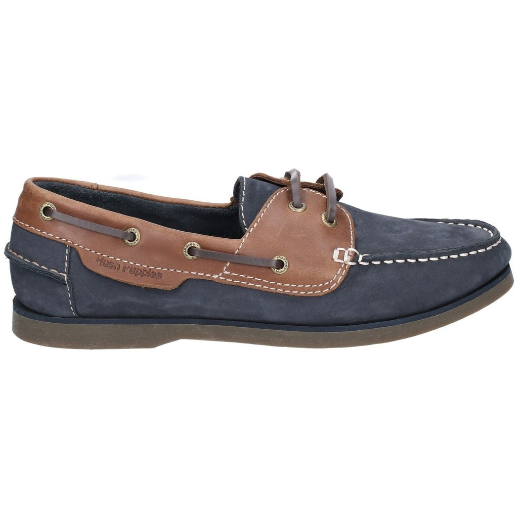 Hush Puppies Henry Classic Lace Up Mens Shoes in Blue/Tan